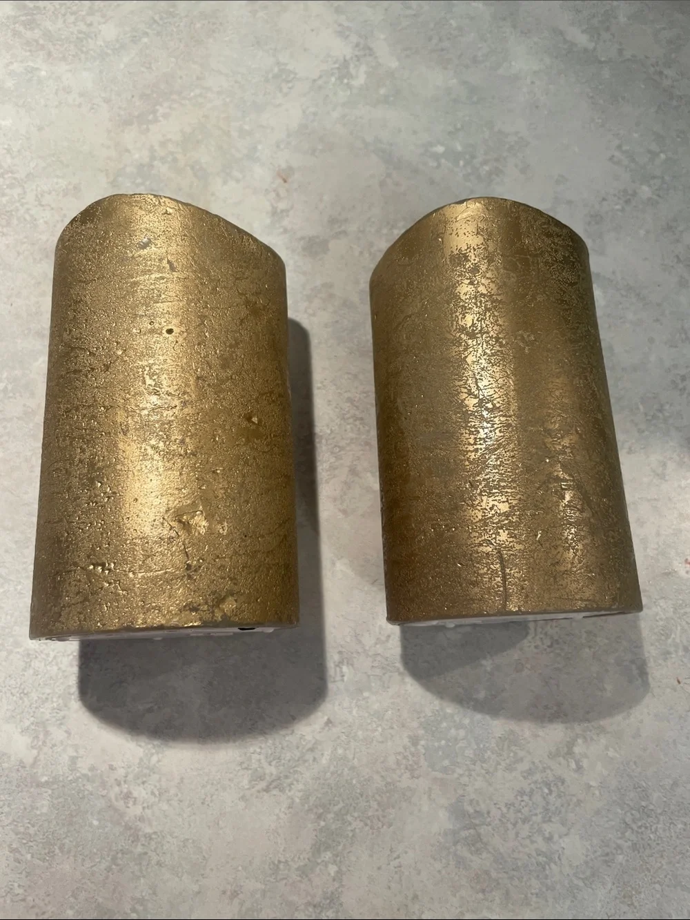 Gold LED Pillar Candles - Decorative Home Accent